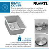 Alternative View of Ruvati Modena 12" Undermount Rectangle Stainless Steel Bar/Prep Sink, 16 Gauge, RVM5912