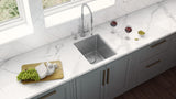 Alternative View of Ruvati Modena 12" Undermount Rectangle Stainless Steel Bar/Prep Sink, 16 Gauge, RVM5912