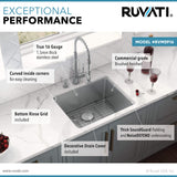 Alternative View of Ruvati Modena 18" Undermount Rectangle Stainless Steel Bar/Prep Sink, 16 Gauge, RVM5916