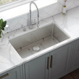 Main Image of Ruvati Modena 31" Undermount Stainless Steel Kitchen Sink, 16 Gauge, RVM5931