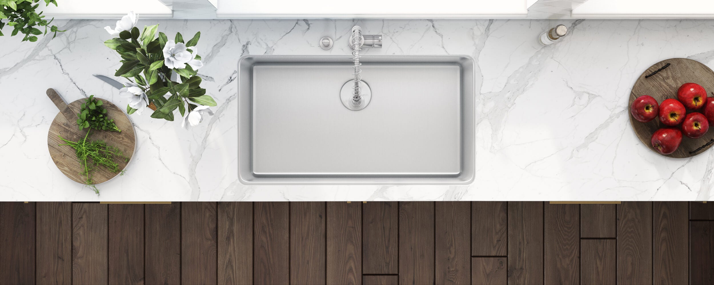 Alternative View of Ruvati Modena 31" Undermount Stainless Steel Kitchen Sink, 16 Gauge, RVM5931