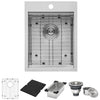 Ruvati 15 x 20 inch Marine Grade T-316 Workstation Topmount RV Boat Outdoor Sink Stainless Steel, RVQ5210