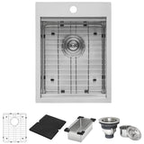 Main Image of Ruvati 15 x 20 inch Marine Grade T-316 Workstation Topmount RV Boat Outdoor Sink Stainless Steel, RVQ5210