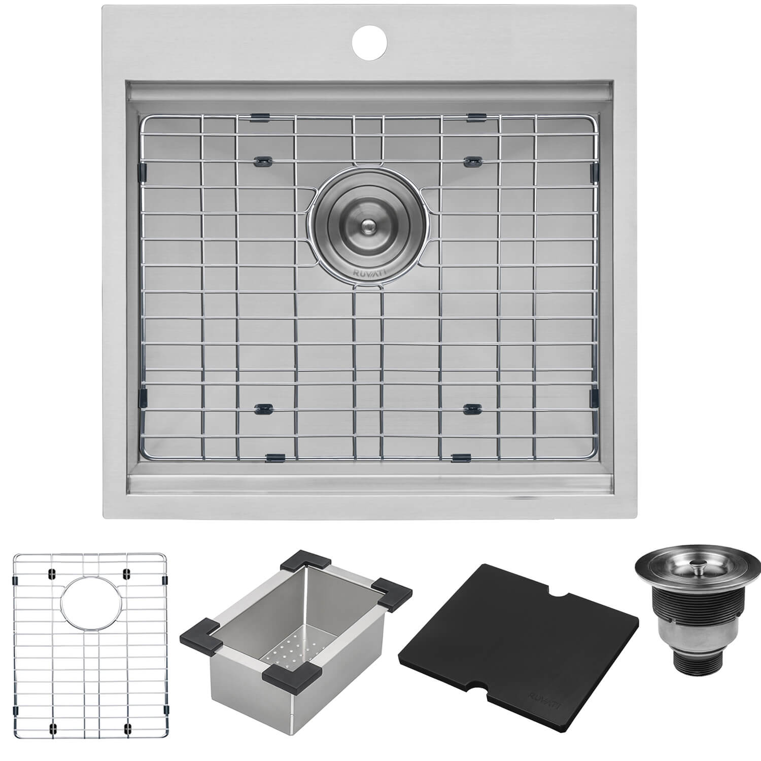 Alternative View of Ruvati 21 x 20 inch Outdoor Workstation Sink T-316 Marine Grade Topmount Stainless Steel BBQ, RVQ5221
