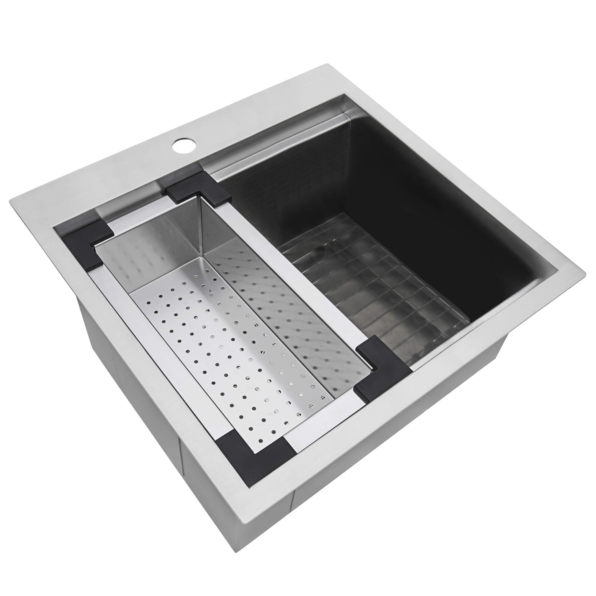 Alternative View of Ruvati 21 x 20 inch Outdoor Workstation Sink T-316 Marine Grade Topmount Stainless Steel BBQ, RVQ5221