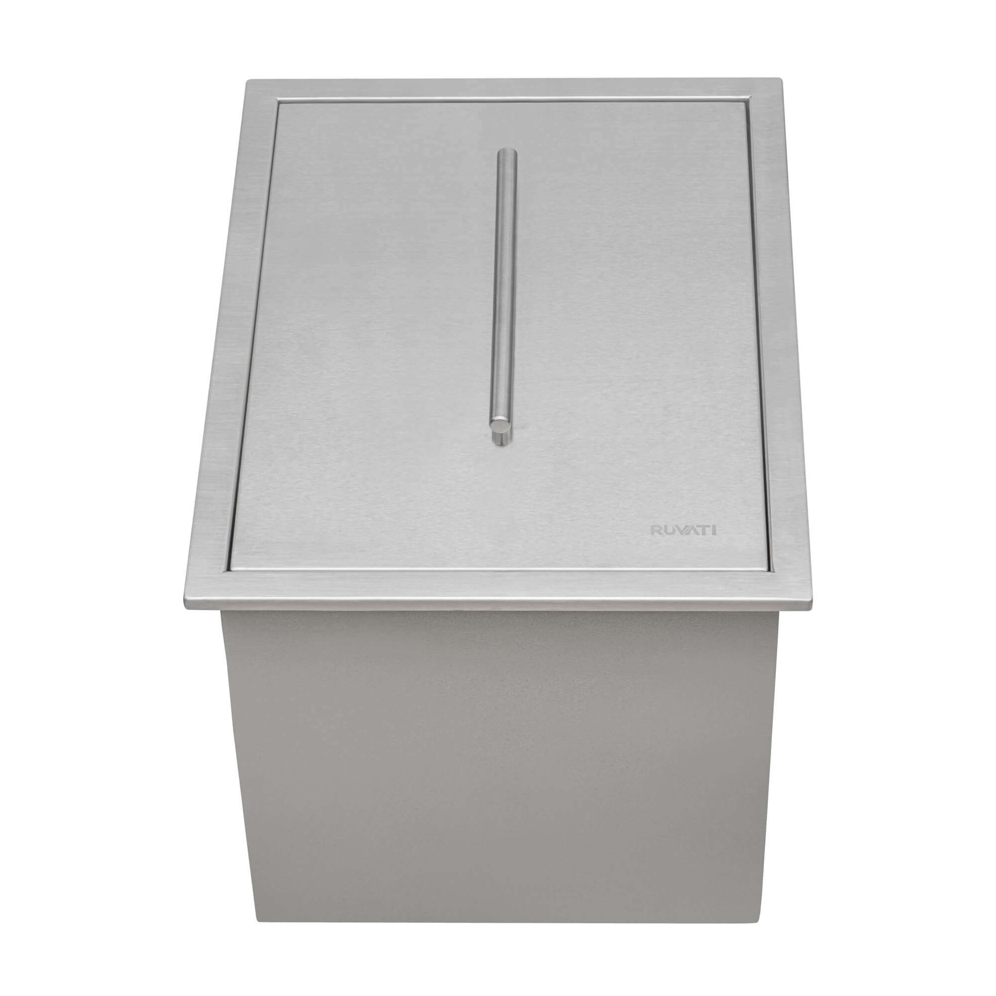 Alternative View of Ruvati Merino Insulated Ice Chest Sink, 15 x 20 inch Outdoor BBQ, Marine Grade T-316 Topmount Stainless Steel, RVQ6215