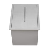 Alternative View of Ruvati Insulated Ice Chest Sink 15 x 20 inch Outdoor BBQ Marine Grade T-316 Topmount Stainless Steel, RVQ6215