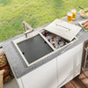 Ruvati Insulated Ice Chest and Outdoor Sink 29 x 20 inch BBQ Workstation Topmount T-316 Stainless Steel, RVQ6290