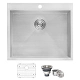 Alternative View of Ruvati Topmount Laundry Utility Sink 25" x 22" x 12" Deep 16 Gauge Stainless Steel, RVU6010