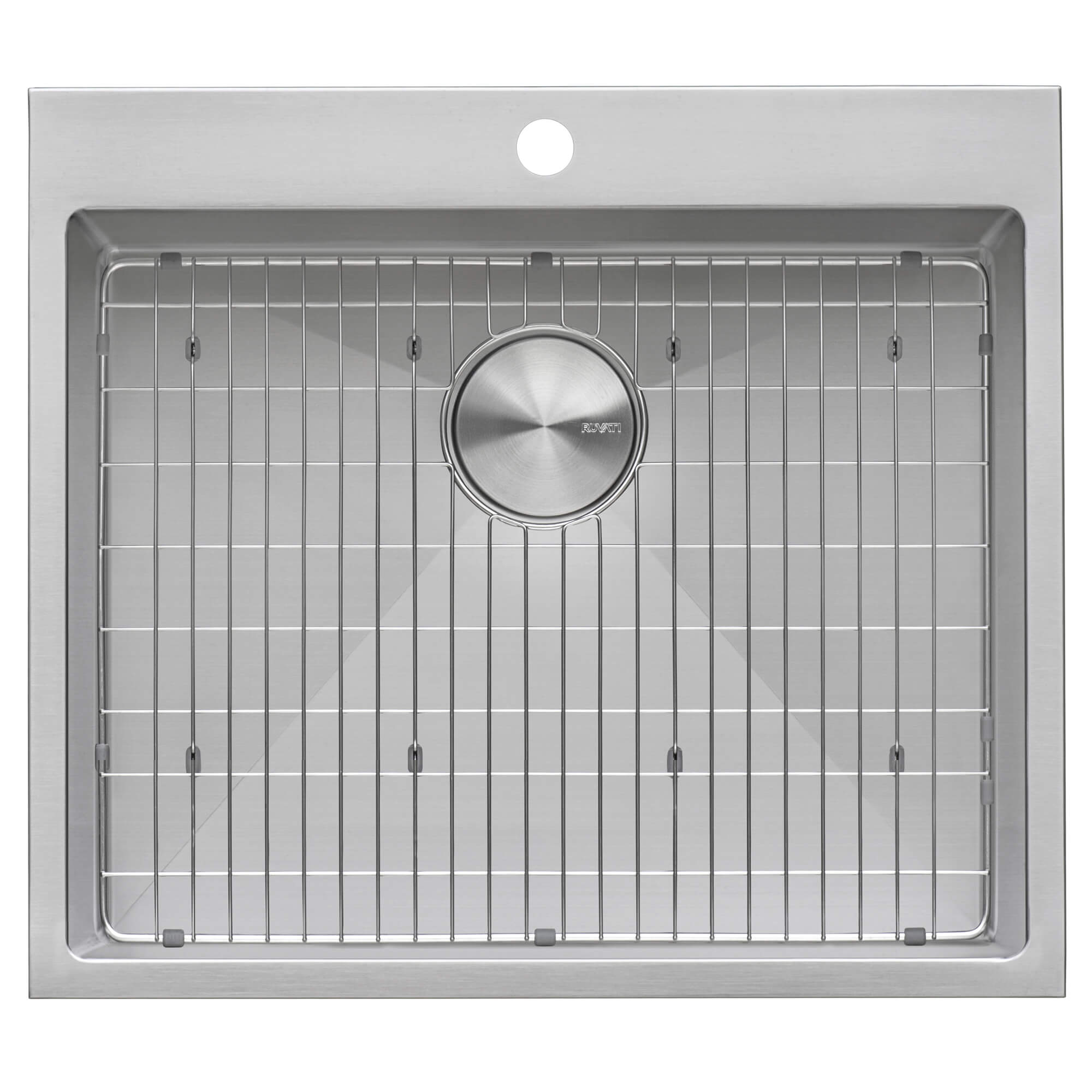Alternative View of Ruvati Topmount Laundry Utility Sink 25 x 22 x 12 inch Rounded Corners Deep 16 Gauge Stainless Steel, RVU6015