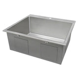 Alternative View of Ruvati Topmount Laundry Utility Sink 25 x 22 x 12 inch Rounded Corners Deep 16 Gauge Stainless Steel, RVU6015