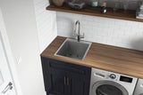 Alternative View of Ruvati Topmount Laundry Utility Sink 18 x 22 x 12 inch Rounded Corners Deep 16 Gauge Stainless Steel, RVU6018
