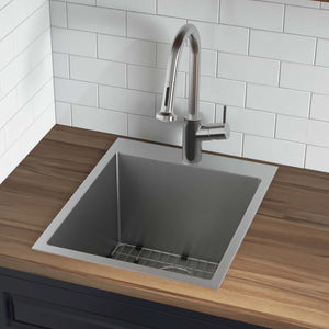 Alternate Image for Ruvati Topmount Laundry Utility Sink 18 x 22 x 12 inch Rounded Corners Deep 16 Gauge Stainless Steel, RVU6018