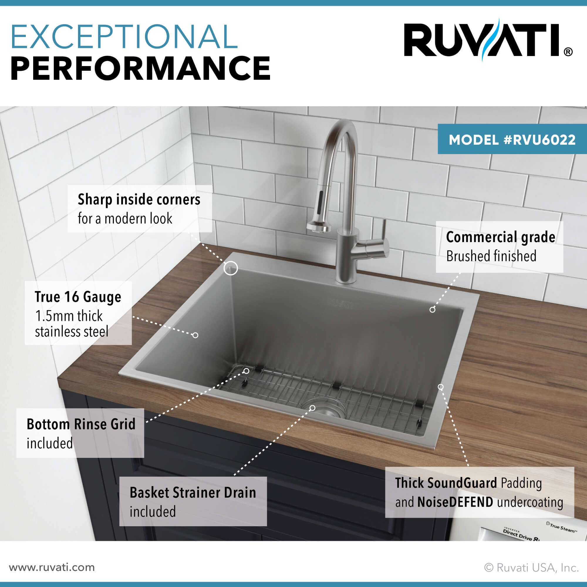 Ruvati Topmount Laundry 22