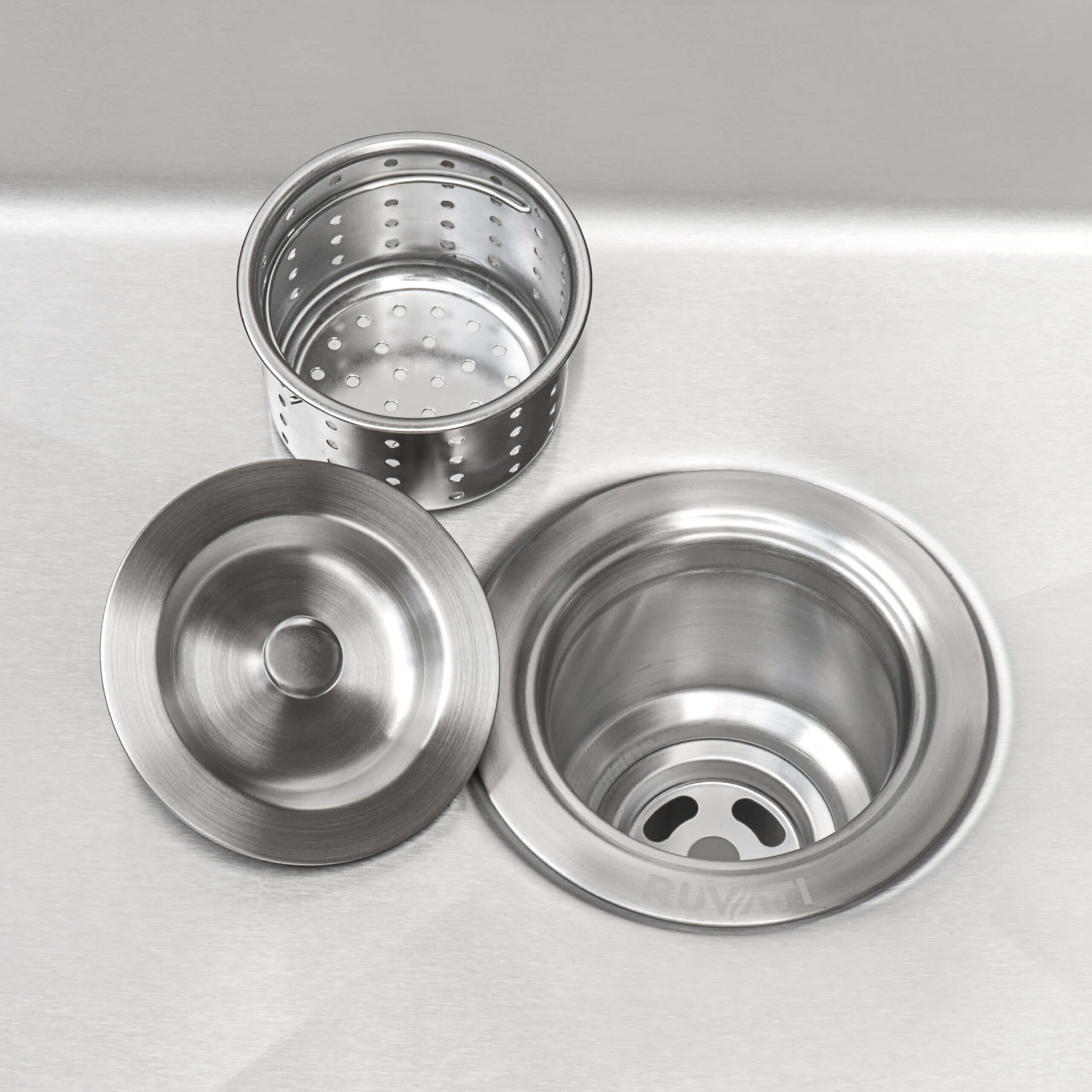 Alternative View of Ruvati Topmount Laundry 22" x 22" x 12" Deep Utility Sink 16 Gauge Stainless Steel, RVU6022