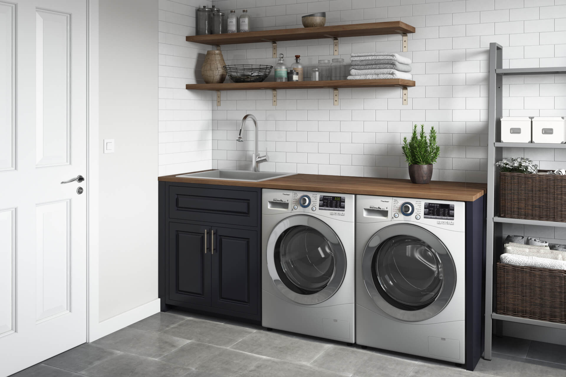 Alternative View of Ruvati Topmount Laundry 22" x 22" x 12" Deep Utility Sink 16 Gauge Stainless Steel, RVU6022