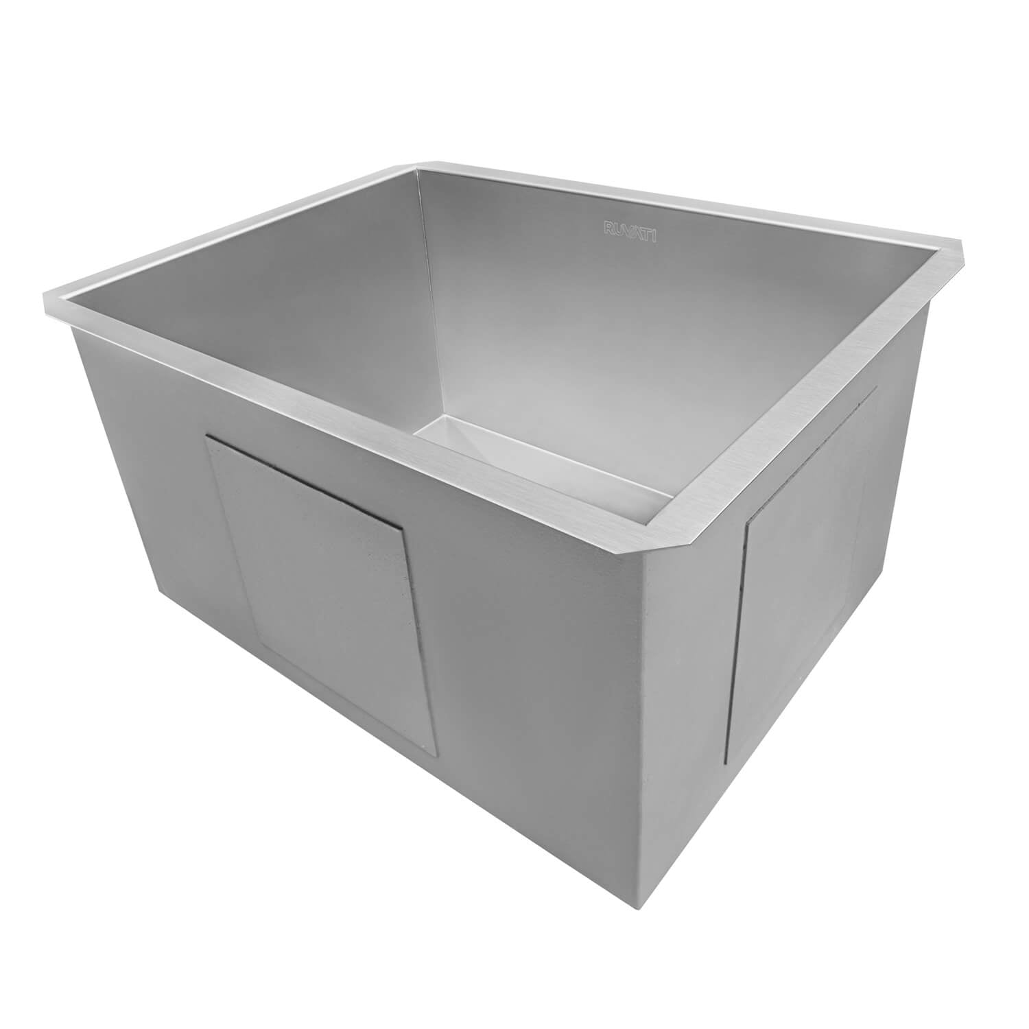 Alternative View of Ruvati 21" x 18" x 12" Deep Laundry Utility Sink Undermount 16 Gauge Stainless Steel, RVU6121