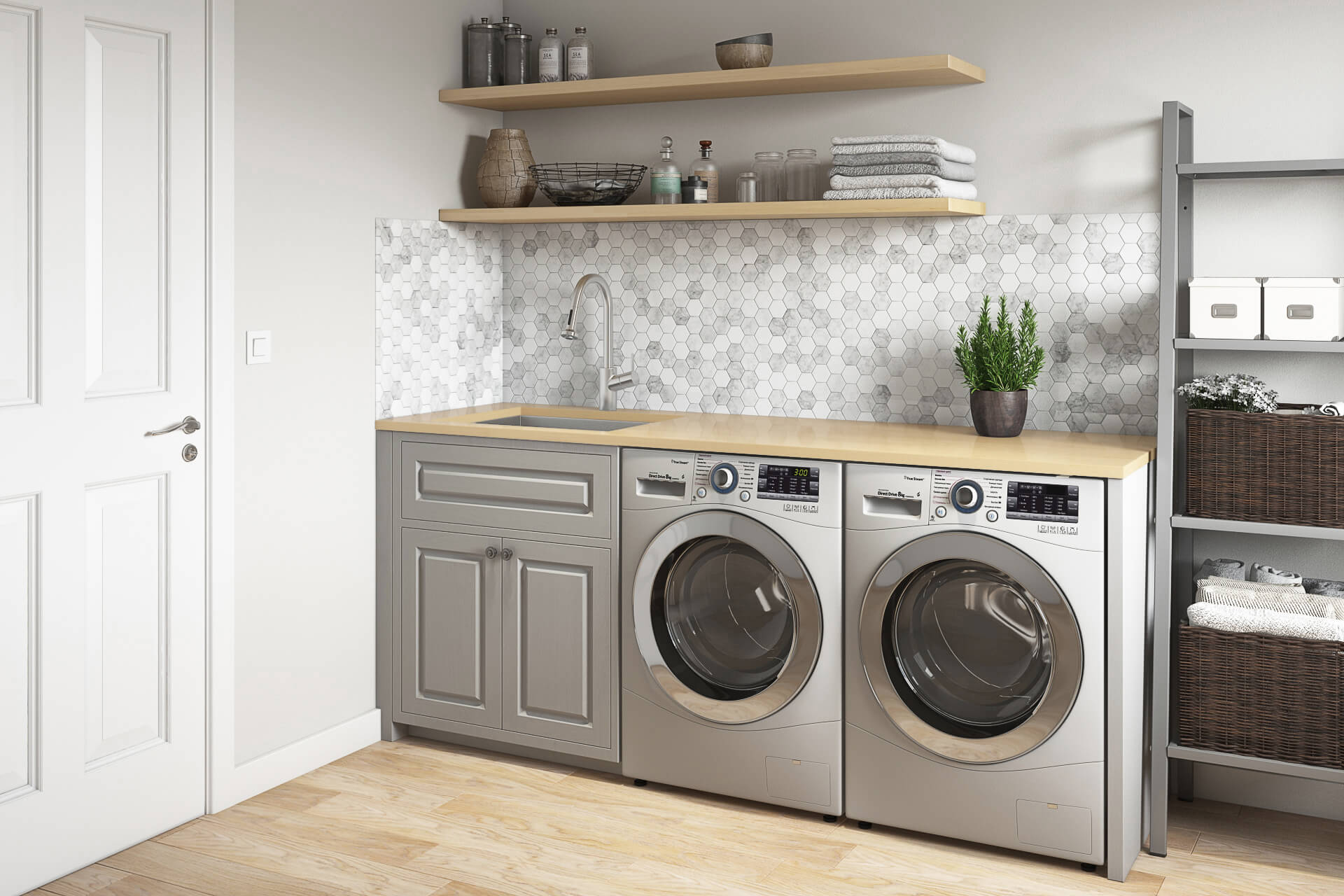 Alternative View of Ruvati 21" x 18" x 12" Deep Laundry Utility Sink Undermount 16 Gauge Stainless Steel, RVU6121