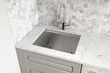 Ruvati Alto 23" x 19" x 13" Deep Laundry Utility Workstation Sink Undermount 16 Gauge, Stainless Steel, 16, RVU6320