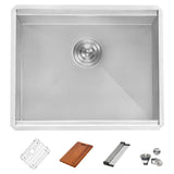 Alternative View of Ruvati Alto 27 x 19 x 12 inch Deep Laundry Utility Workstation Sink Undermount 16 Gauge, Stainless Steel, 16, RVU6327