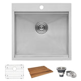 Alternative View of Ruvati 21 x 20 x 12 inch Drop-in Topmount Laundry Utility Workstation Sink 16 Gauge Stainless Steel, RVU6421