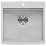 Alternative View of Ruvati 21 x 20 x 12 inch Drop-in Topmount Laundry Utility Workstation Sink 16 Gauge Stainless Steel, RVU6421