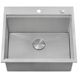 Alternative View of Ruvati 25 x 22 x 12 inch Drop-in Topmount Laundry Utility Workstation Sink 16 Gauge Stainless Steel, RVU6425