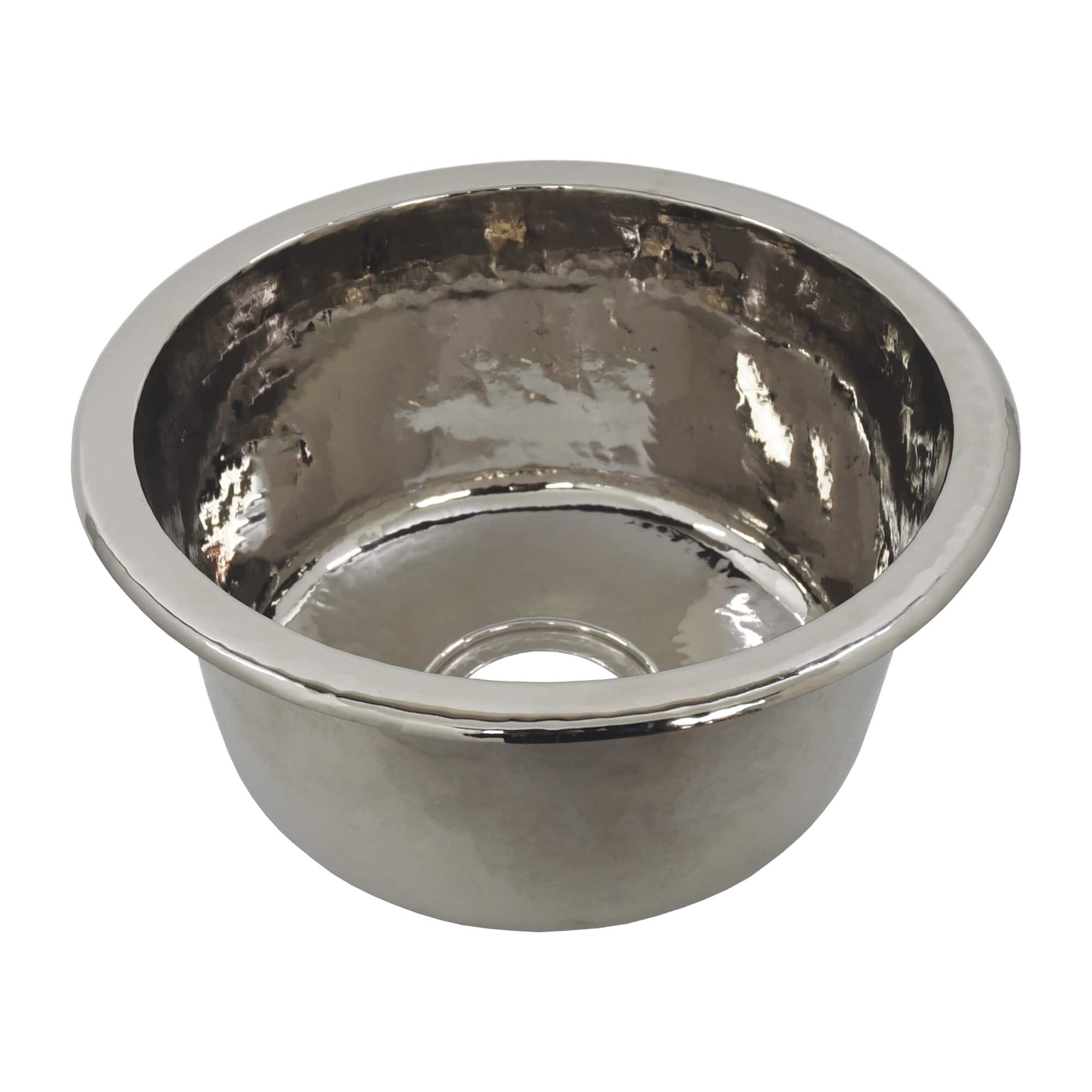 Native Trails Redondo Chico 15" Round Nickel Bar/Prep Sink, Polished Nickel, CPS860-F Product Image