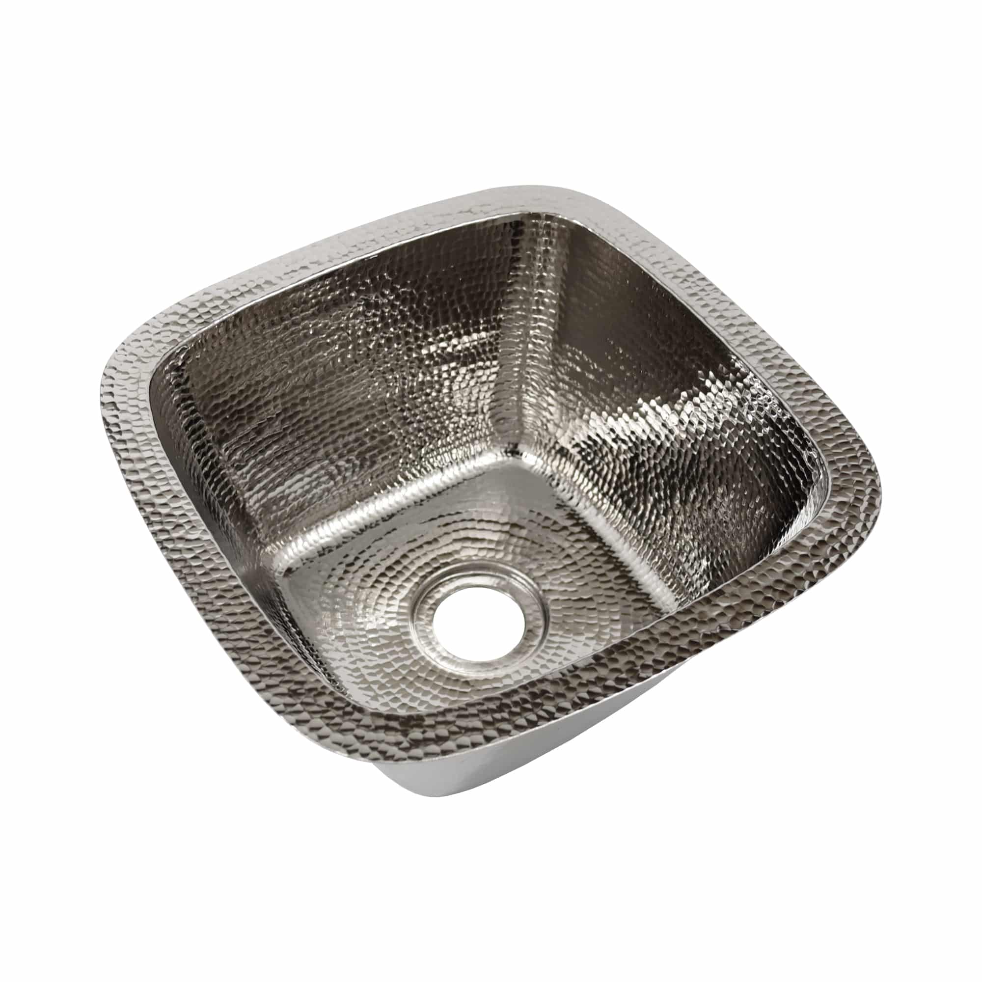 Native Trails Rincon 13" Square Nickel Bar/Prep Sink, Polished Nickel, CPS847