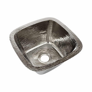 Native Trails Rincon 13" Square Nickel Bar/Prep Sink, Polished Nickel, CPS847
