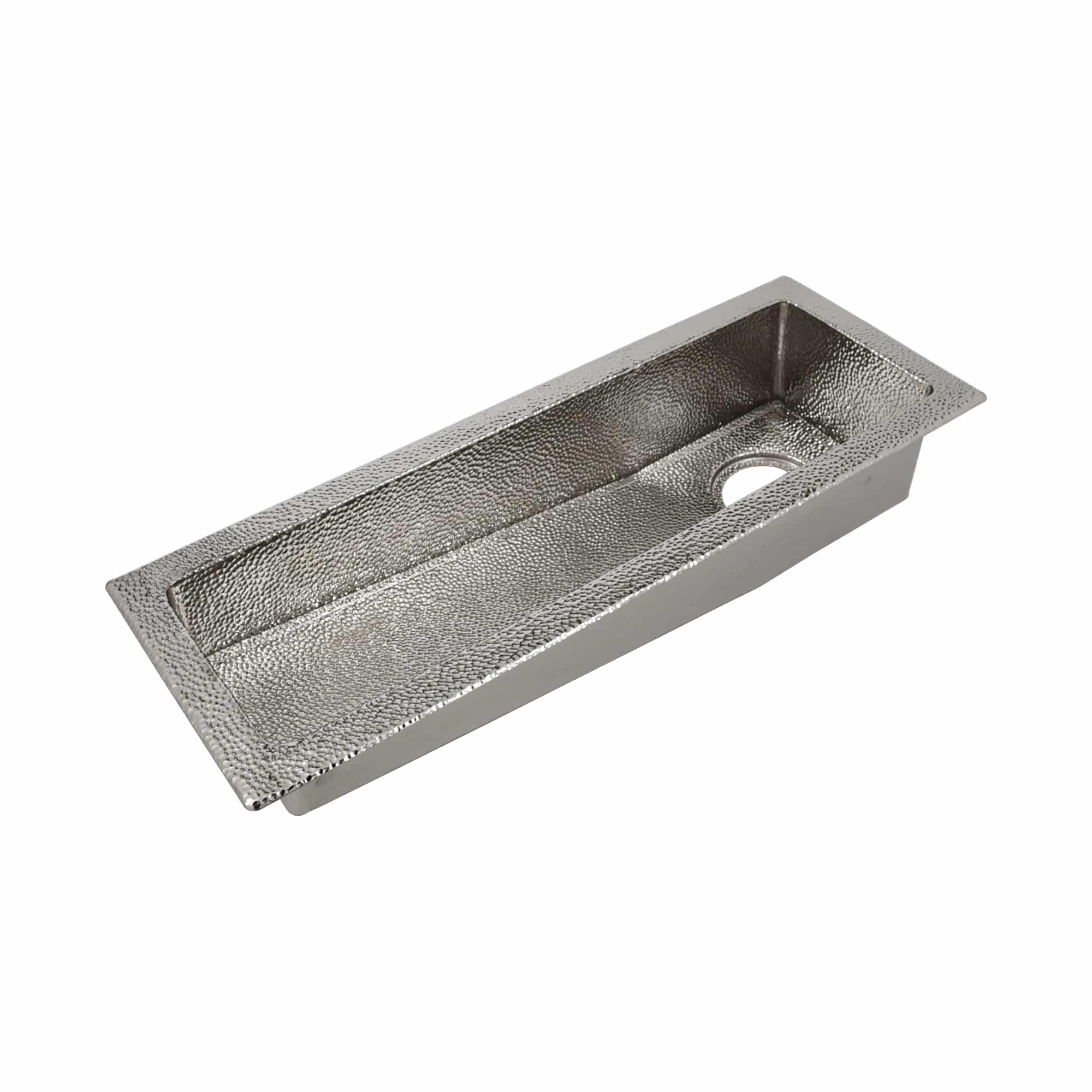 Native Trails Rio Chico 30" Rectangle Nickel Bar/Prep Sink, Polished Nickel, CPS810 Product Image