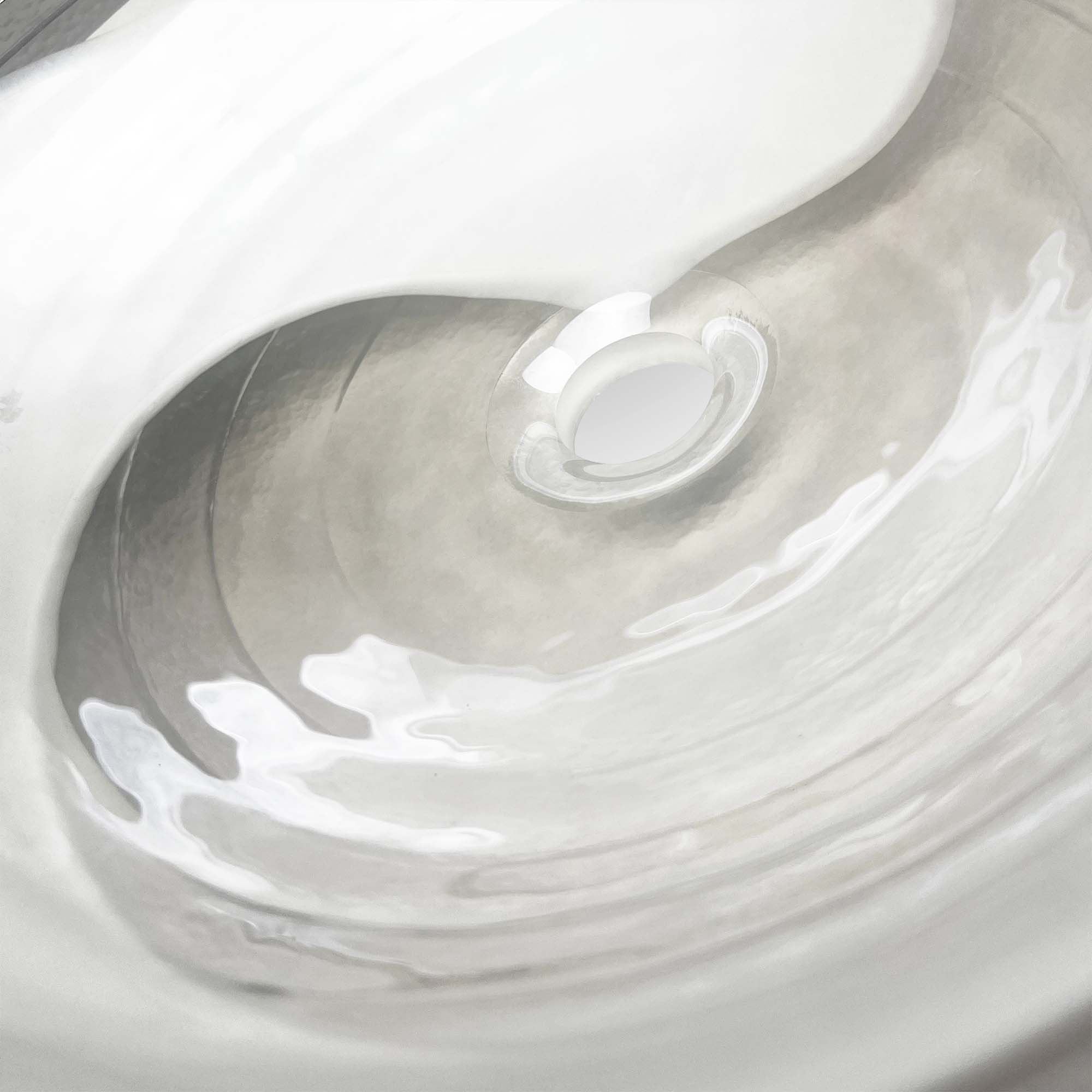Native Trails Murano 16" Round Vessel Glass Bathroom Sink, Seaspray, MG1605-SY