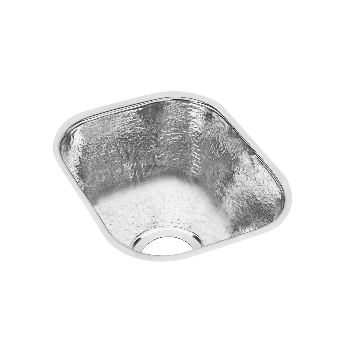 Elkay 12" Rectangular Stainless Steel Bar/Prep Sink, Hammered Mirror, 18 Gauge, SCUH1012SH