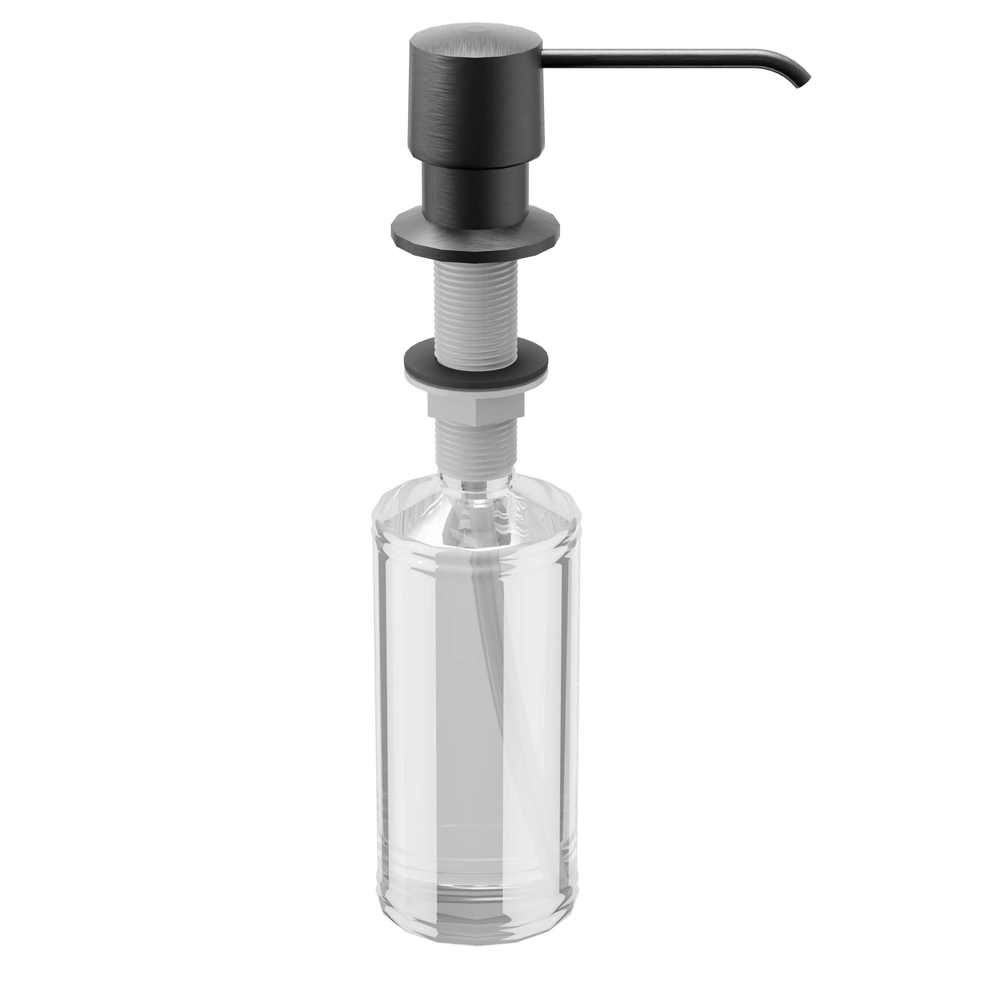 Karran Kitchen Soap/Lotion Dispenser, Lead-free Brass And Plastic, Gunmetal Grey, SD25GG