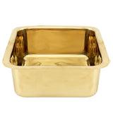 Nantucket Sinks Brightwork Home 17" Square Brass Bar/Prep Sink with Accessories, SQRB-7SM