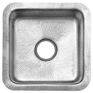 Alternate Image for Nantucket Sinks Brightwork Home 17" Square Stainless Steel Bar/Prep Sink with Accessories, 18 Gauge, SQRS-7MF