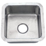 Nantucket Sinks Brightwork Home 17" Square Stainless Steel Bar/Prep Sink with Accessories, 18 Gauge, SQRS-7MF