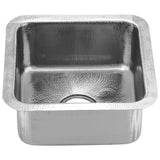 Nantucket Sinks Brightwork Home 17" Square Stainless Steel Bar/Prep Sink with Accessories, 18 Gauge, SQRS-7MF