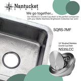 Nantucket Sinks Brightwork Home 17" Square Stainless Steel Bar/Prep Sink with Accessories, 18 Gauge, SQRS-7MF