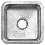 Nantucket Sinks Brightwork Home 17" Square Stainless Steel Bar/Prep Sink with Accessories, 18 Gauge, SQRS-7MF