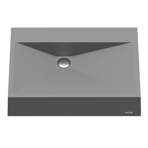 Alternate Image for Karran Sternhagen Envy 24.25" x 17.5" Rectangular Vessel Quartz Composite ADA Bathroom Sink, Grey, SQS100GR