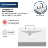 Karran Sternhagen Envy 24.25" x 17.5" Rectangular Vessel Quartz Composite ADA Bathroom Sink, Grey, SQS100GR