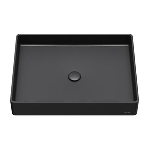 Alternate Image for Karran Sternhagen 17.75" x 23.625" Rectangular Vessel Quartz Composite ADA Bathroom Sink, Black, SQS500BL