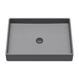 Karran Sternhagen 17.75" x 23.625" Rectangular Vessel Quartz Composite ADA Bathroom Sink, Grey, SQS500GR