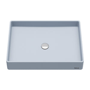 Alternate Image for Karran Sternhagen 17.75" x 23.625" Rectangular Vessel Quartz Composite ADA Bathroom Sink, Ice Blue, SQS500IB