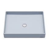 Karran Sternhagen 17.75" x 23.625" Rectangular Vessel Quartz Composite ADA Bathroom Sink, Ice Blue, SQS500IB