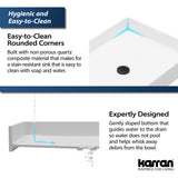 Karran Sternhagen 17.75" x 23.625" Rectangular Vessel Quartz Composite ADA Bathroom Sink, Ice Blue, SQS500IB