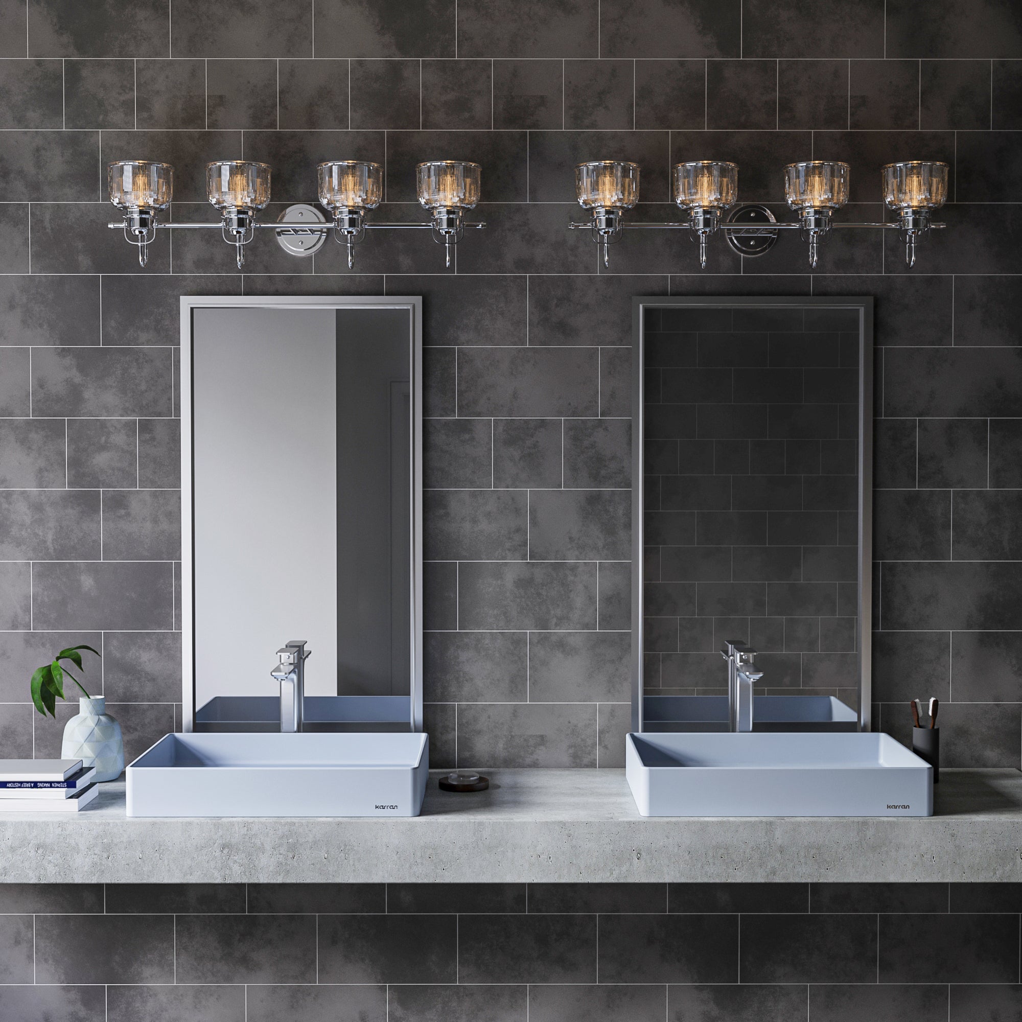 Karran Sternhagen 17.75" x 23.625" Rectangular Vessel Quartz Composite ADA Bathroom Sink, Ice Blue, SQS500IB