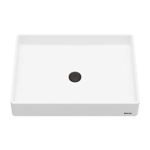 Alternate Image for Karran Sternhagen 17.75" x 23.625" Rectangular Vessel Quartz Composite ADA Bathroom Sink, White, SQS500WH