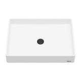 Karran Sternhagen 17.75" x 23.625" Rectangular Vessel Quartz Composite ADA Bathroom Sink, White, SQS500WH